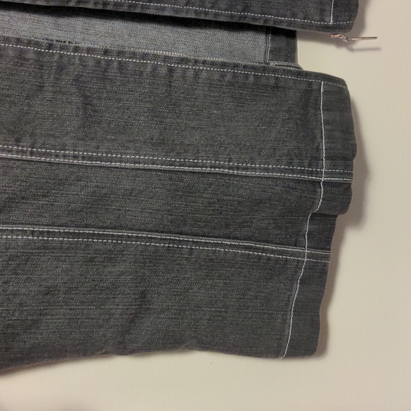 ORLY Women's Jean Denim Jacket White Stitching Chest Pockets One Button Cuffs - Picture 12 of 16